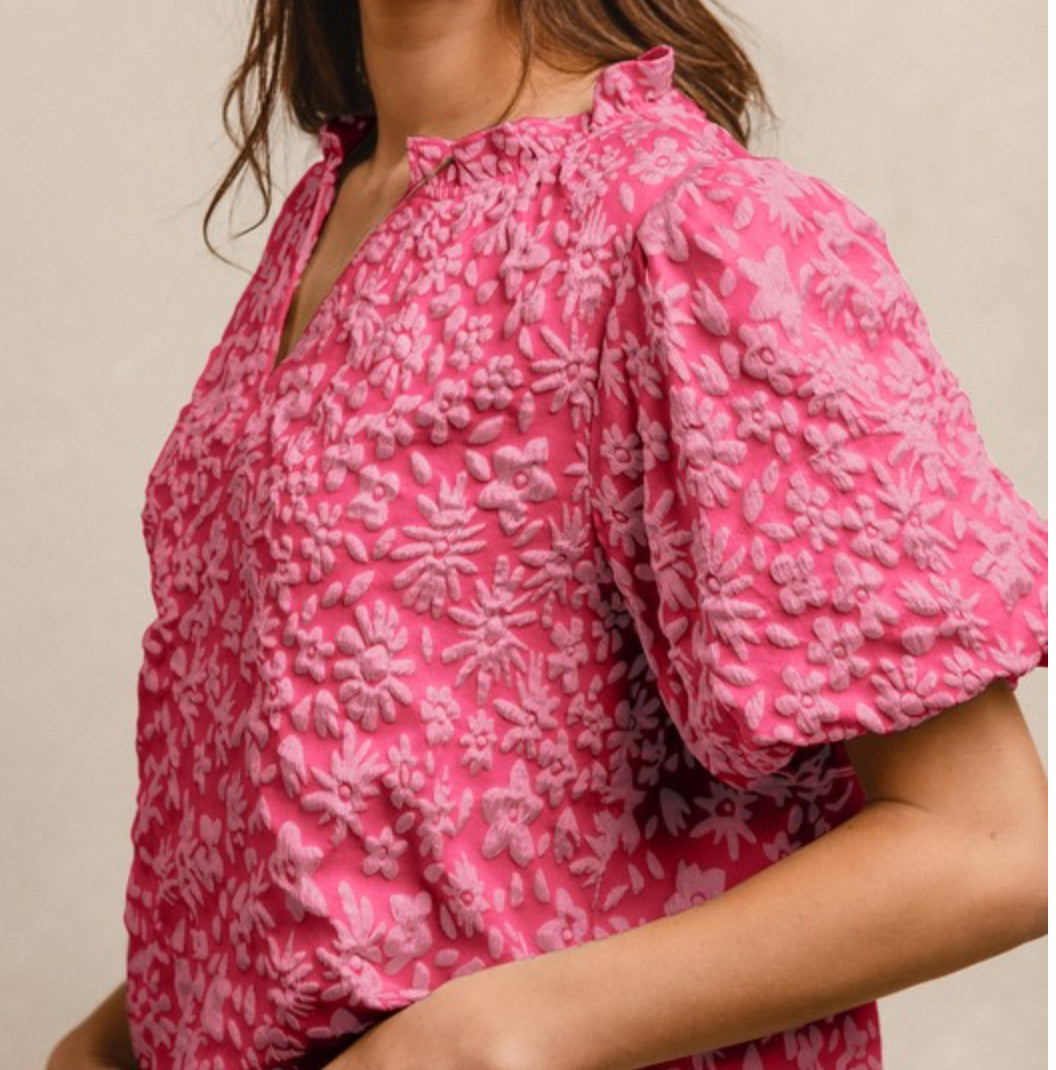 Pink floral top