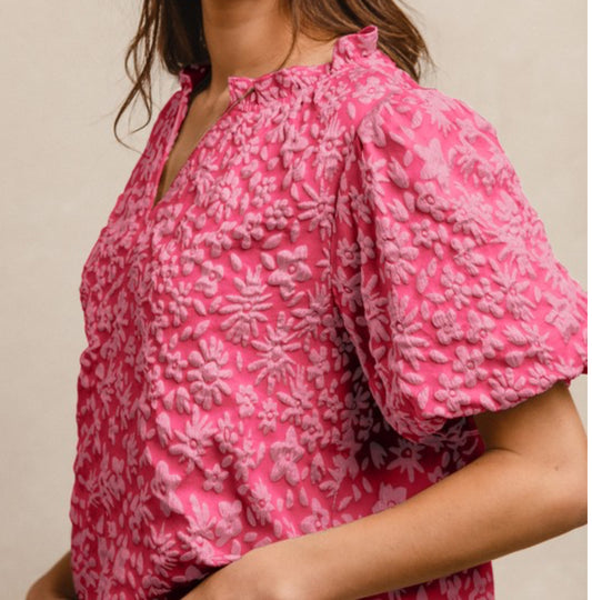 Pink floral top