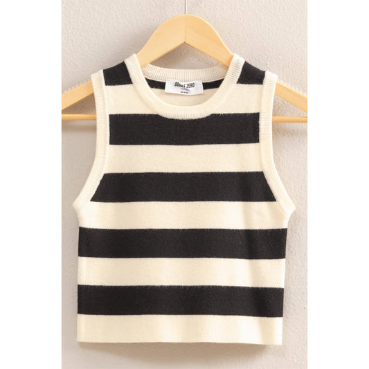 Striped Crop Tank Top