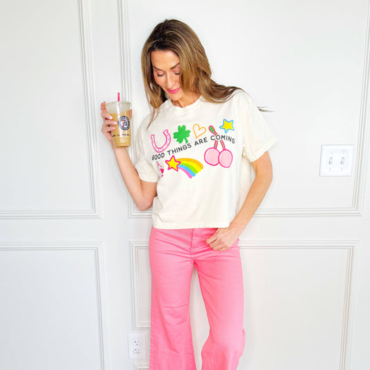 Good Things Are Coming Cropped Tee