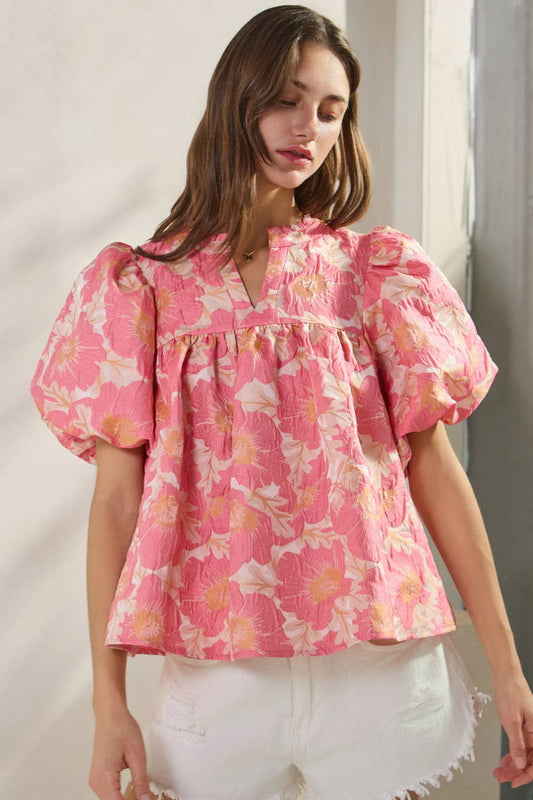 Floral Satin Top