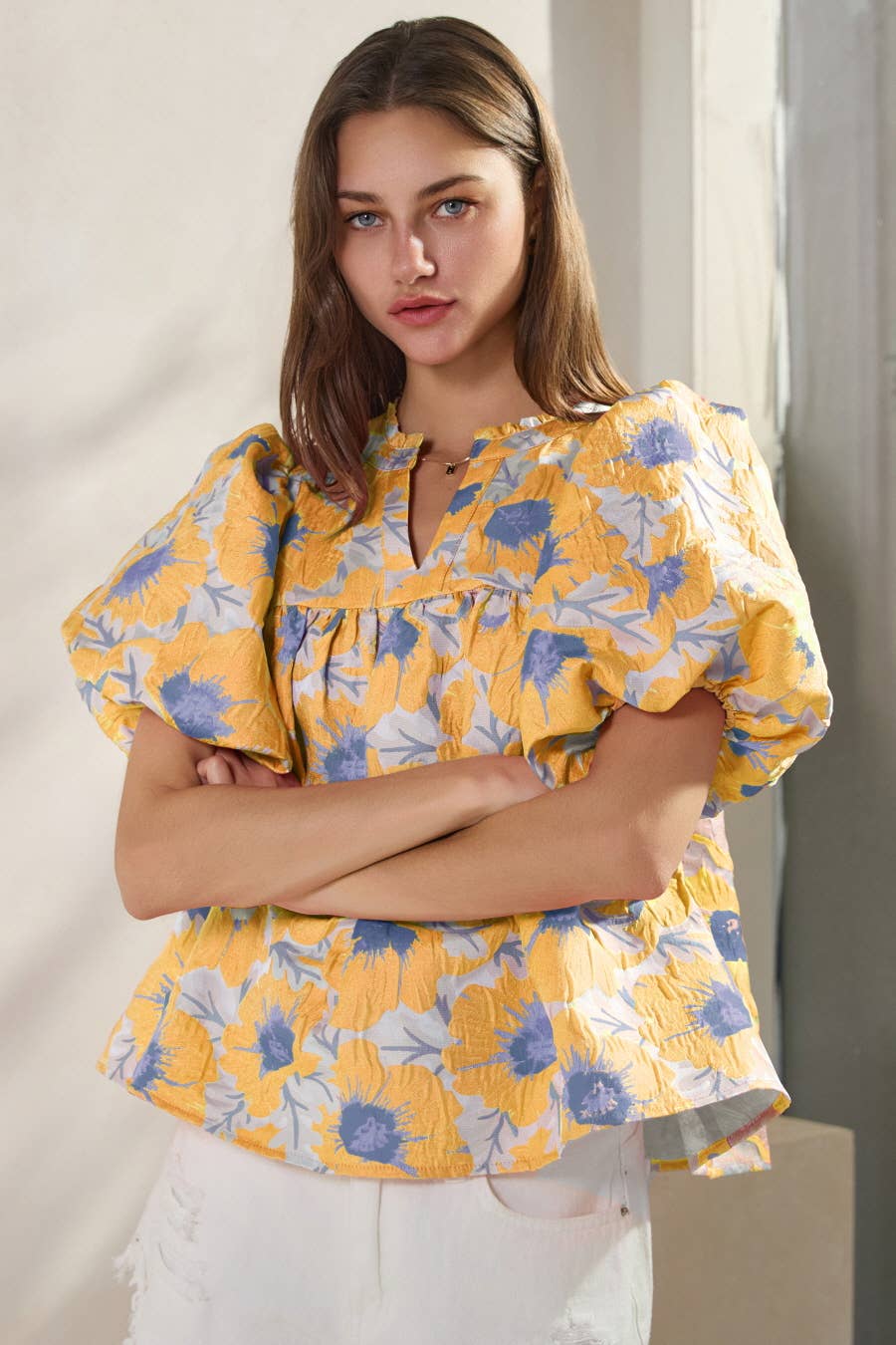 Floral Satin Top